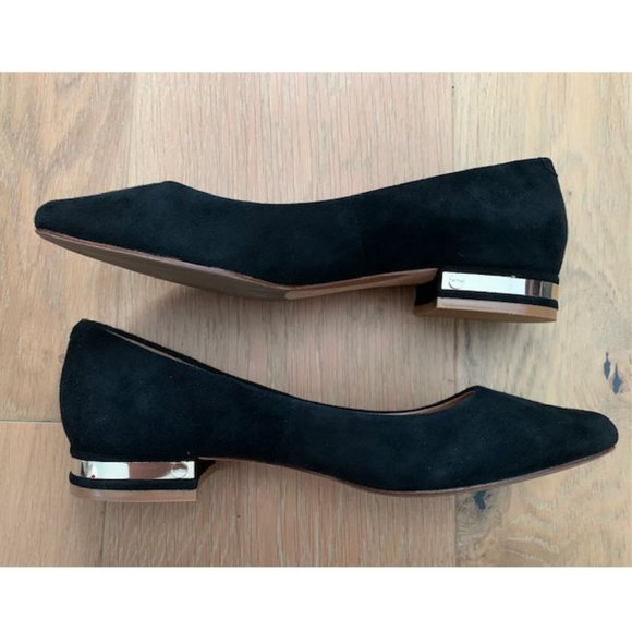 NEW Joie Black Suede Flats - Size 37 EU - Picture 3 of 8